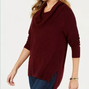 Style & Co
Tweed Cowl-Neck High-Low Sweater